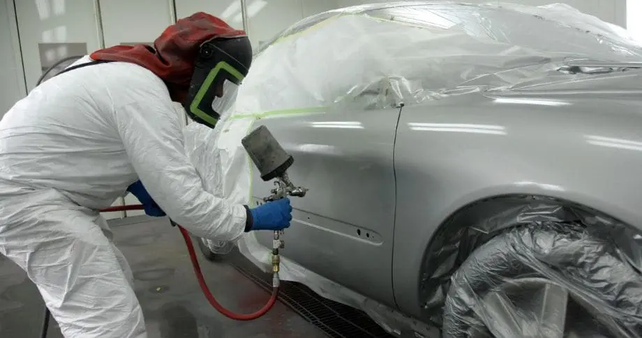 paint correction on a car
